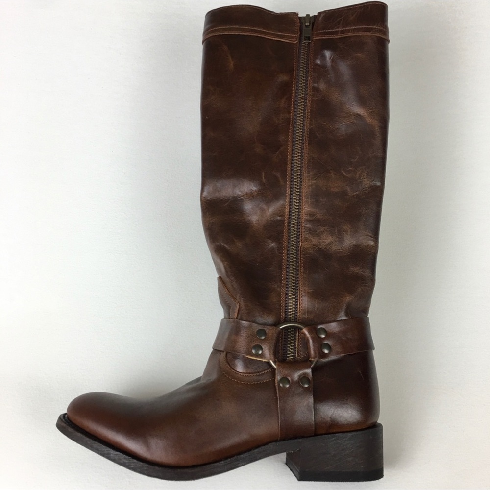 Dan Post Hot Ticket Leather Boots women’s Size 6.5 lad 15 rust harness DP 3295